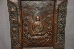 Antikes grosses Buddha Bild in Kupfer