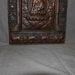 Antikes grosses Buddha Bild in Kupfer