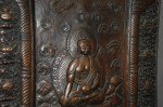 Antikes grosses Buddha Bild in Kupfer