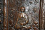 Antikes grosses Buddha Bild in Kupfer