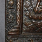 Antikes grosses Buddha Bild in Kupfer