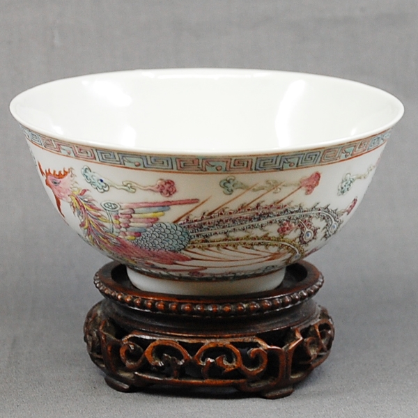 Antike Bowl Qing Dy Dragon / Phoenix