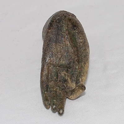 Antikes Fragment einer Buddha Hand in Bronze