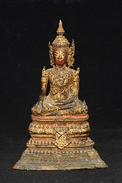 Antiker sehr feiner Buddha Rattanakosin in Bronze