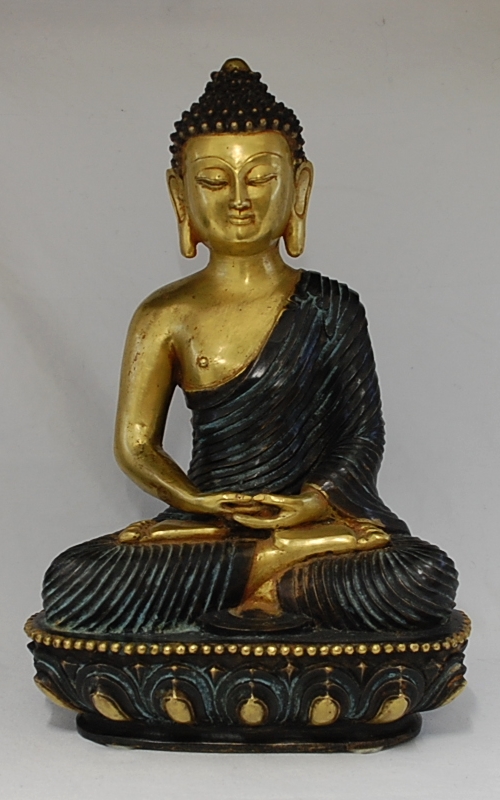 Antiker vergoldeter Buddha Shakyamuni