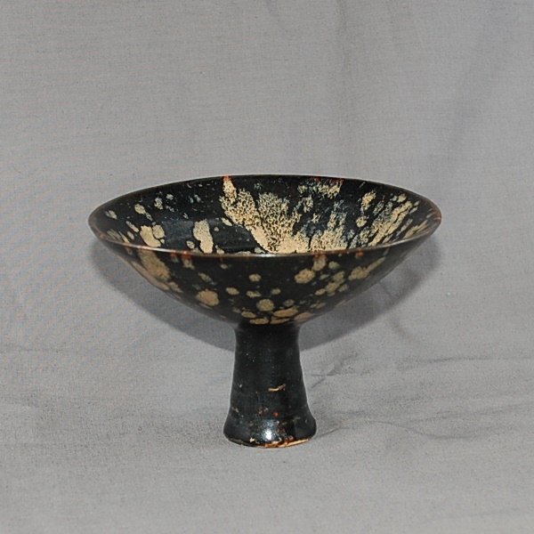 Rare Cizhou Kiln Yaobian Stem Cup Song - Yuan Dynastie