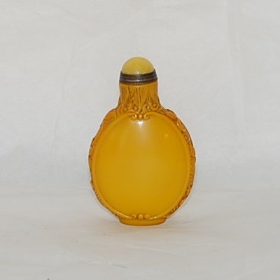 Antike Snuff Bottle Gelbes Glas