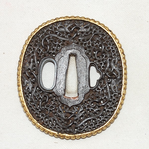Tsuba Masterpiece Sukashi- "Nanban" Dragon