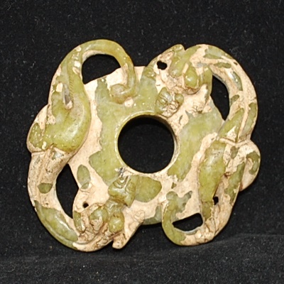 Antike Jade / Jadeit Skulptur 2 Chilong