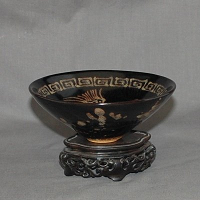 Antike Jizhou Kiln Bowl Phoenix Song Dynastie