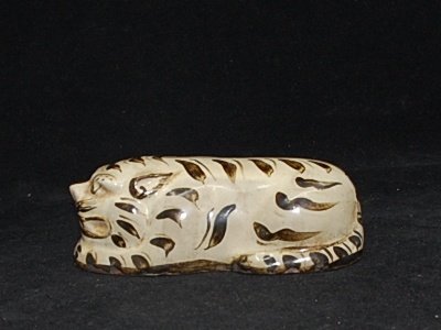 Kleine antike Jizhou Kil Pillow Tiger