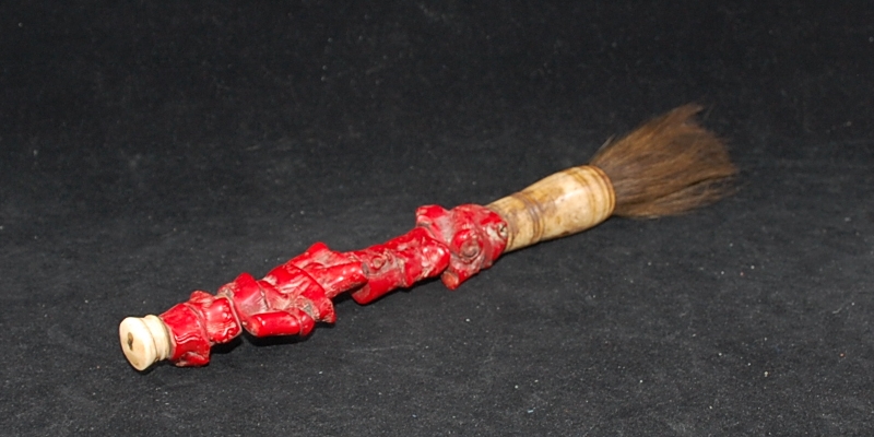 Alter Kalligraphy Pinsel in seltener Form