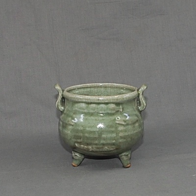 Antiker Tripod Longquan Celadon Censer Ming Dynastie