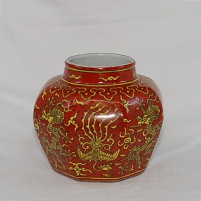 Antiker schöner Jar Ming Dy mit Dragon & Phoenix