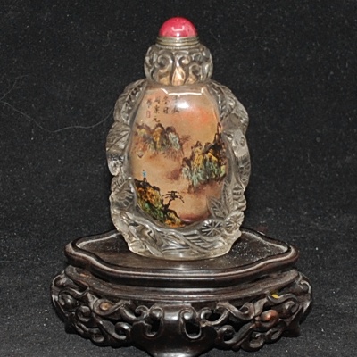 Antike feine Snuff Bottle mit Landschaften