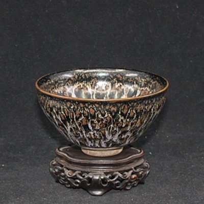 Antike sehr sehr schöne Jizhou Kiln Bowl mit Marmorierung