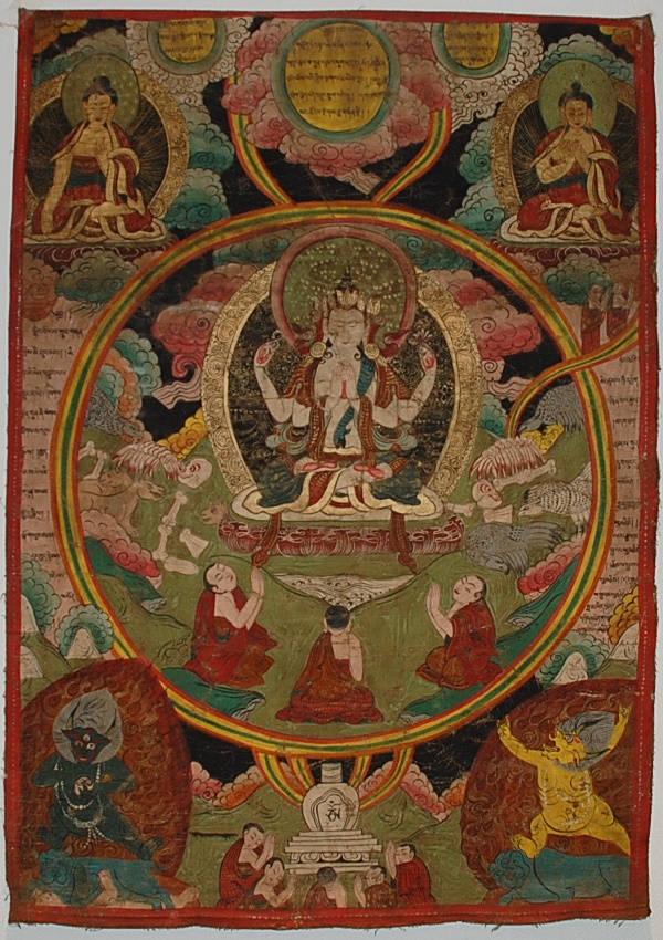 BAntiker Thanka Avalokiteshvara Chaturbhuja