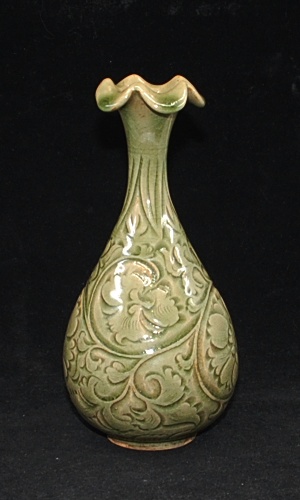 Wunderschöne antike Yaozhou Vase mit Celadon Glasur